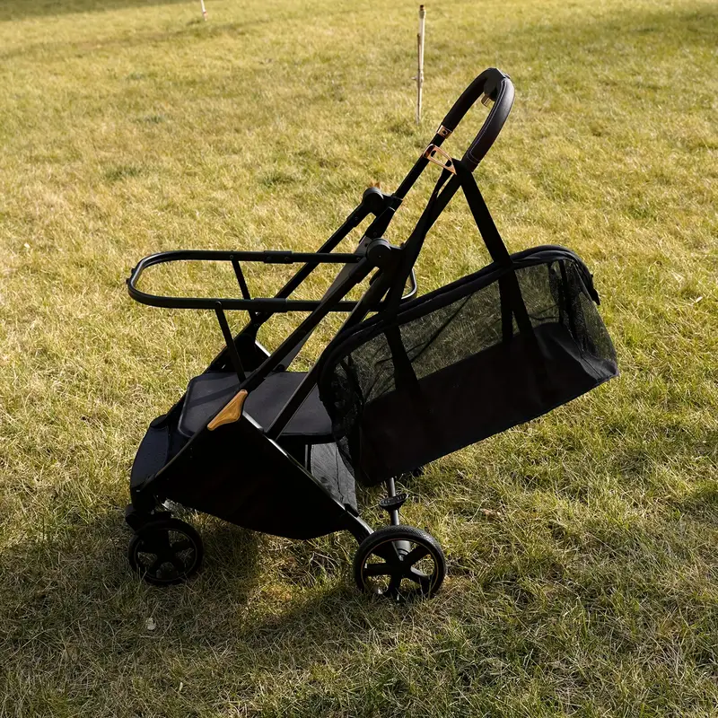 2025 new foldable multifunctional shopping cart camping trolley 4 wheel patio handcart laundry cart with 360 omni directional wheels ultra portable lightweight details 6