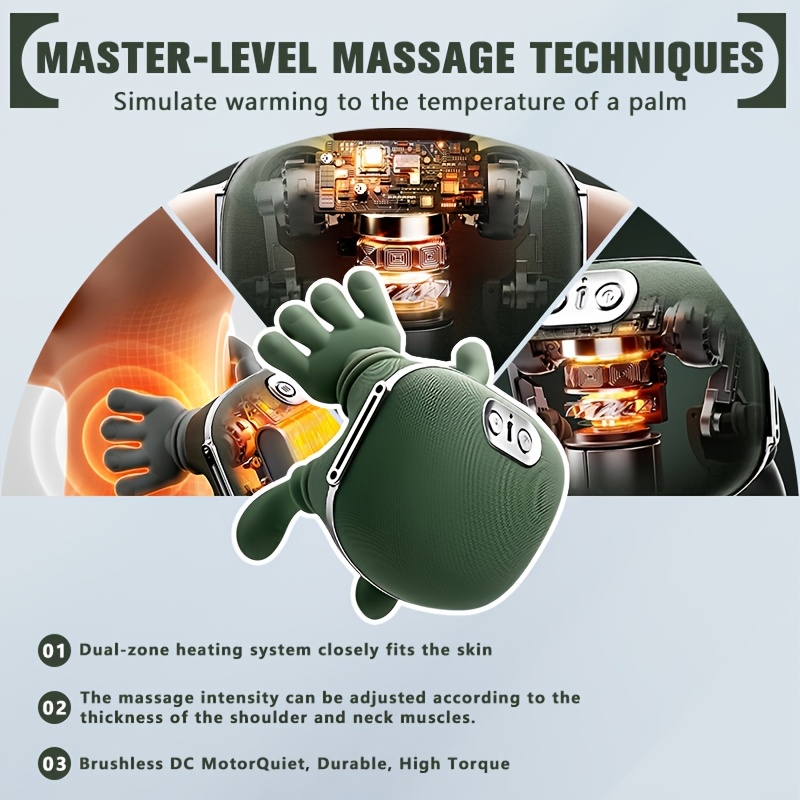 multi functional shoulder and neck massager full body massage   heating function   and relaxes muscles massages shoulders back and legs comfortable electric   massager usb charging long   details 4