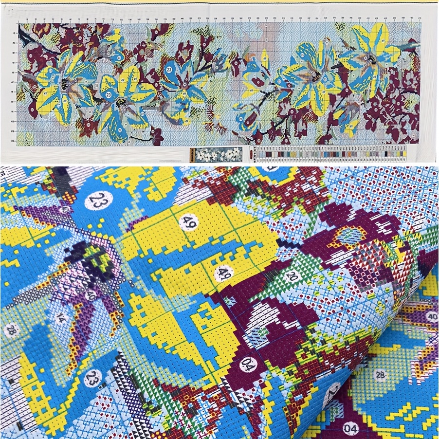 Handmade Embroidery Kit with Magnolia and Birds Stitch for Beginners