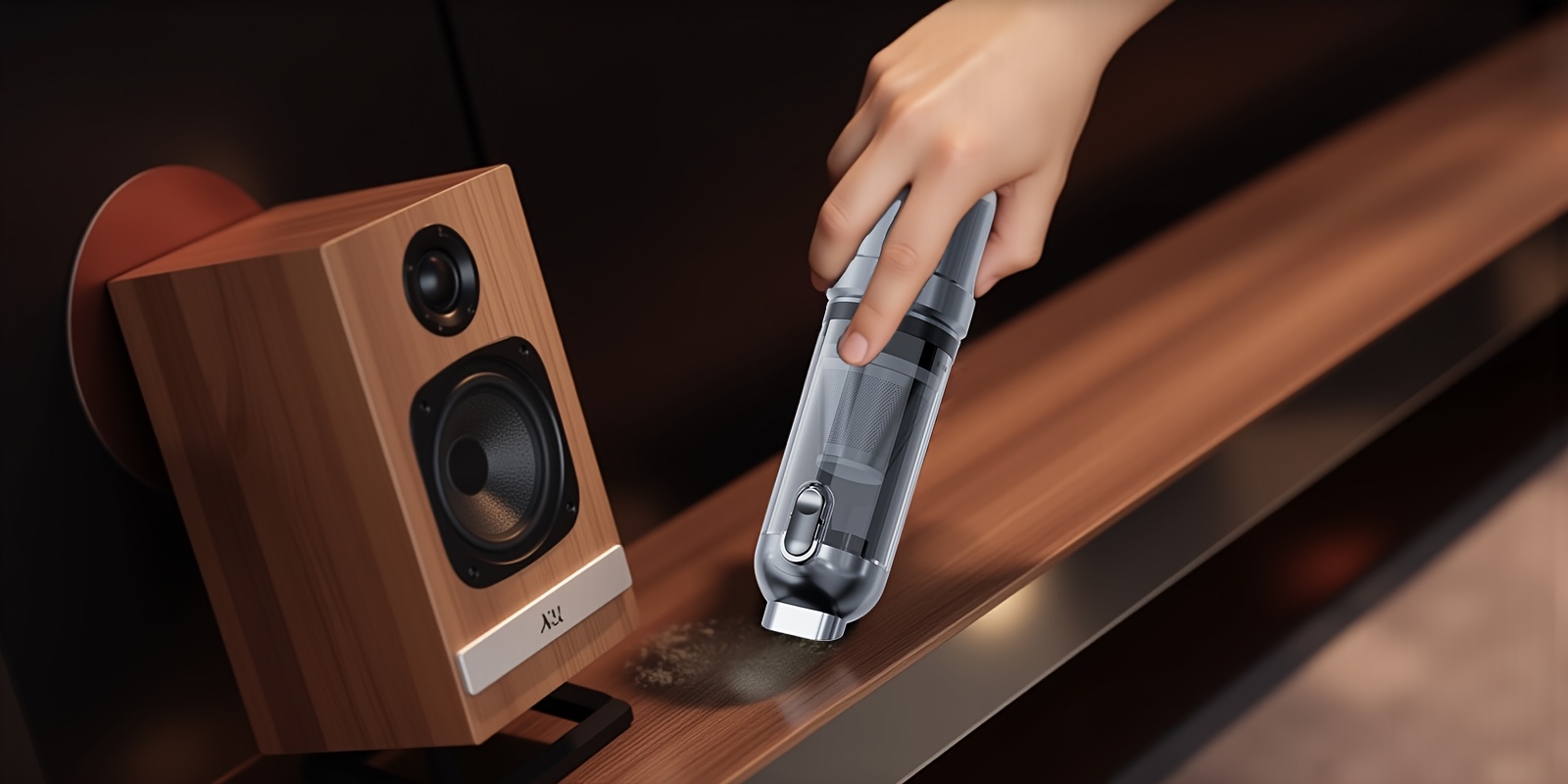 Portable Car Vacuum Cleaner - Handheld Vacuum Cleaner with High Power, Wireless Small Vacuum Cleaner, USB Rechargeable, One-Click Dust Discharge Function, Suitable for Home, Pets, Car, Office