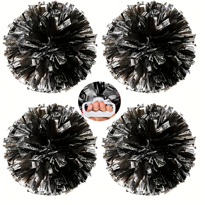 4pcs () 12 Inch Metallic Cheerleading Pom Poms Cheerleader Pom Poms, Pom Poms, Suitable For Sports Game Dance Parties