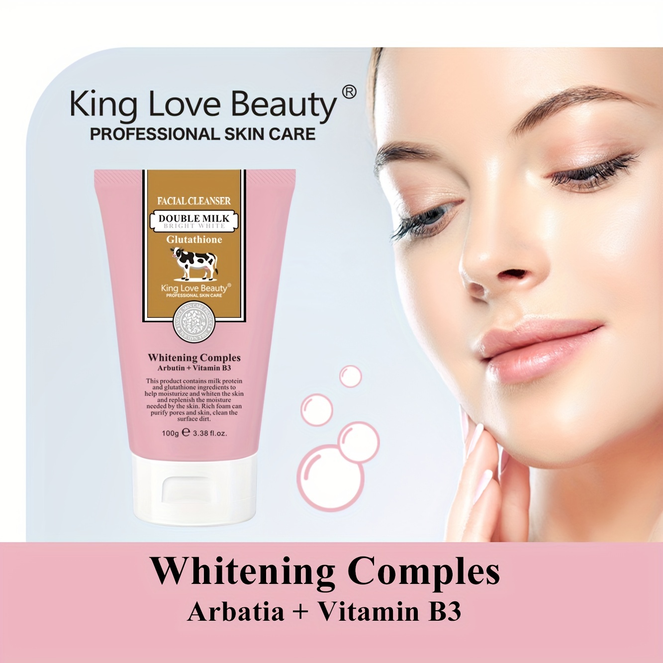 100g milk facial cleanser moisturizes skin replenishes skin