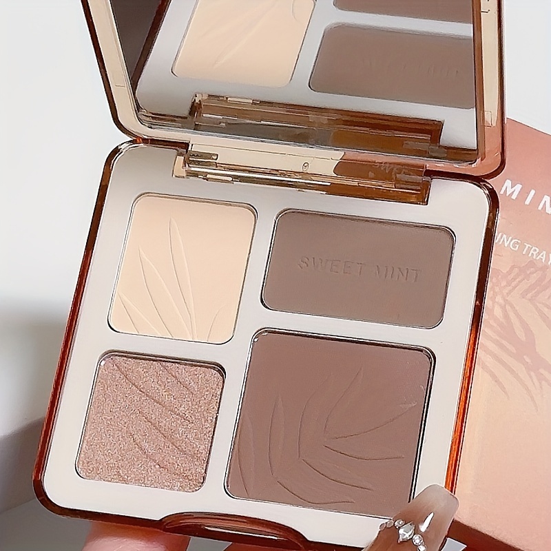 

Natural Light And Shadow Shaping Natural Three-dimensional Contouring Palette, High-gloss Contouring Integrated Plate Matte Brighten Shadow Nose Shadow