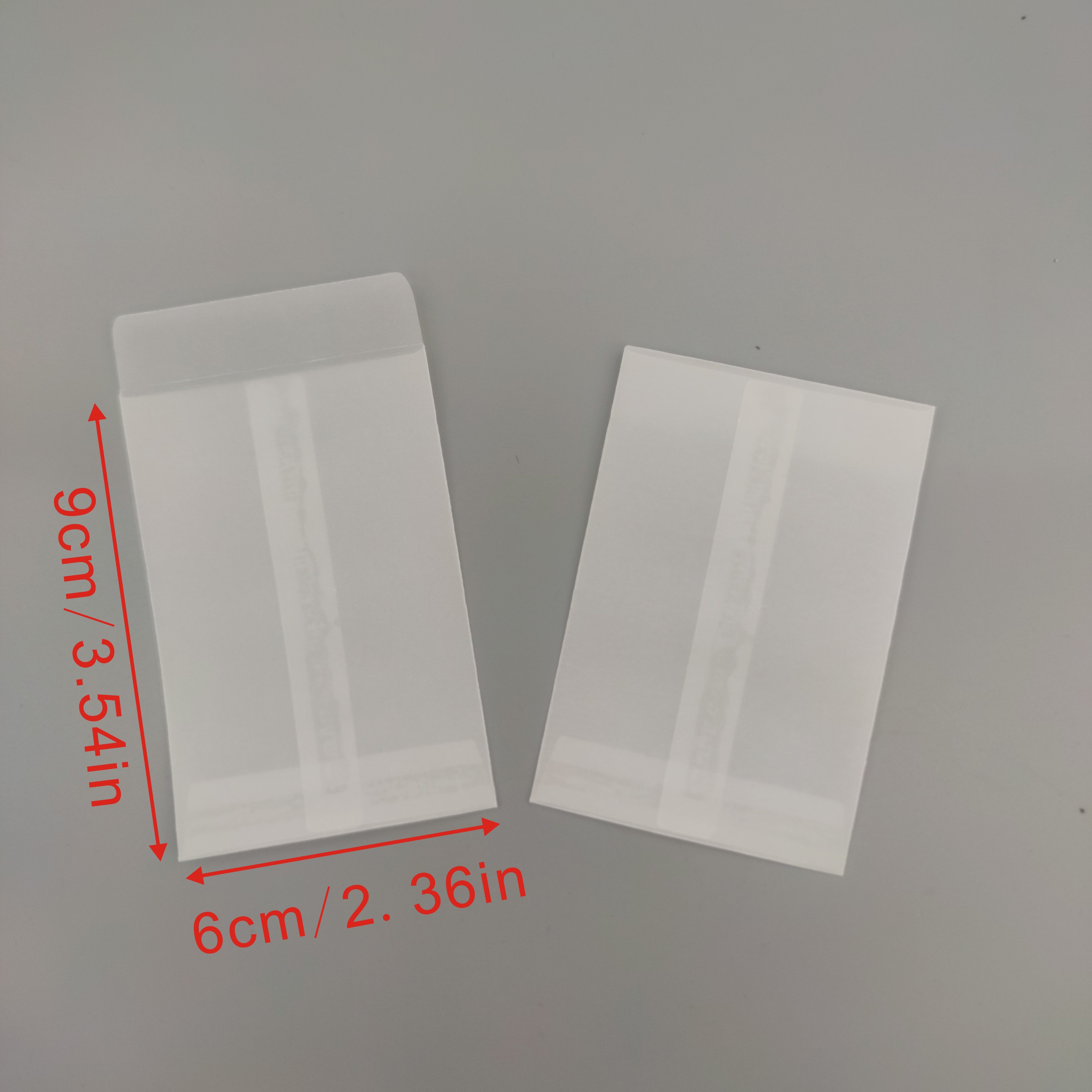 TEMU 10pcs Semi-transparent Envelopes - Assorted Sizes, Self-sealing, Reusable For Seeds & Cards Storage, Weddings, Showers, Valentine's Day & More