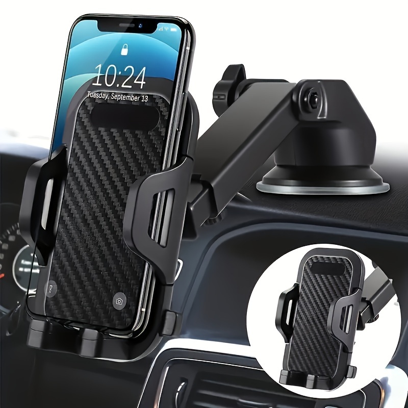 

Universal Car Phone Mount, 360° Rotatable Abs Car Phone Holder With Suction Cup & Clip, Compatible With Iphone, Samsung, Huawei, Xiaomi & All Smartphones