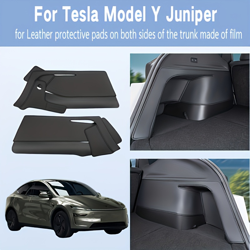 TEMU Flocked Side Protective Pads For For , Trunk - Tailgate Side Flocking Modification Pads, 2pcs Set
