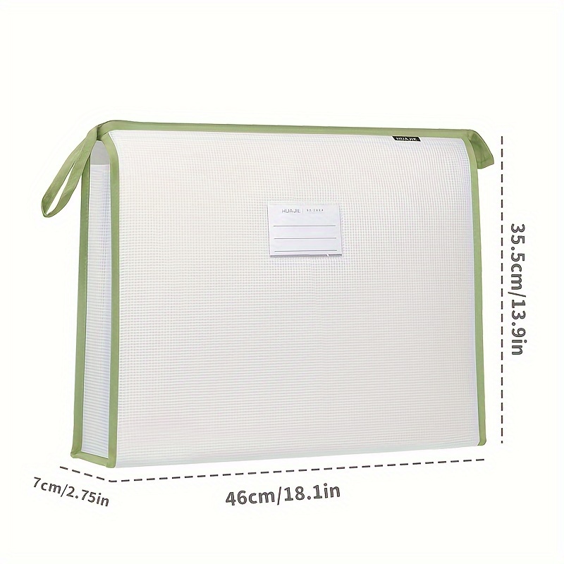 1pc Of Thickened Eva Material 3d Mesh A3 Zipper Bag, Extra-large Capacity For Organizing And Storing Drawing Papers, Suitable For Document Classification And Long- Use