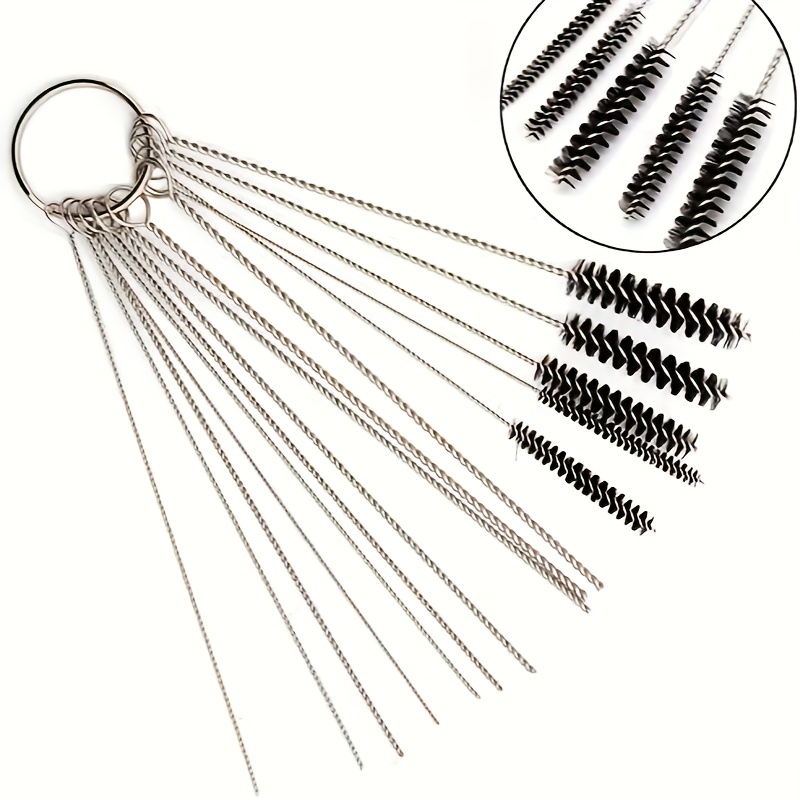 Carburetor cleaning tool kit with 10 cleaning needles and 5 brushes product image 4