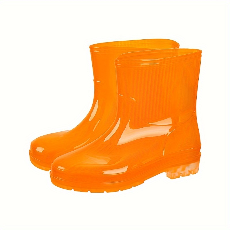 Boy's Adorable Cartoon Pattern Rain Boots, Slip On Non-slip Durable  Waterproof Comfy Rain Shoes For Outdoor Working Fishing