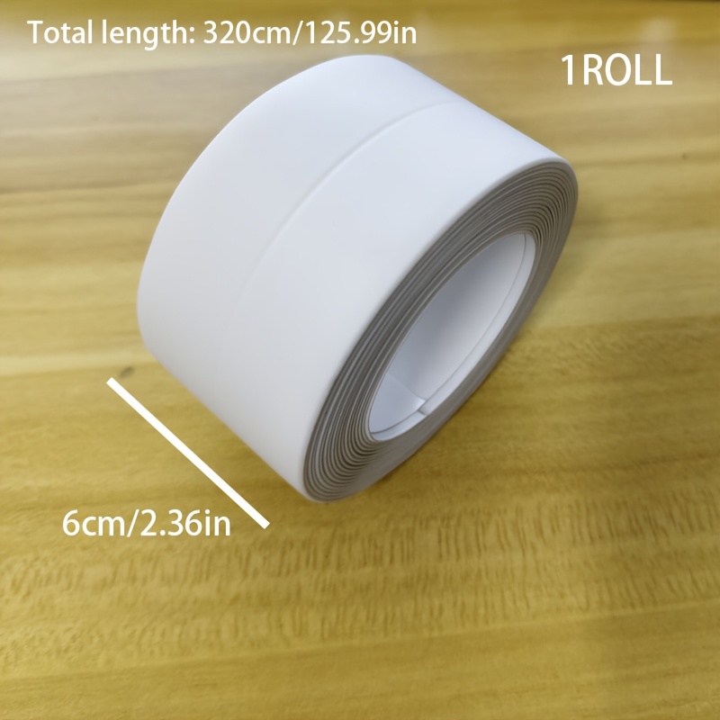 E-shop 1 Rolle selbstklebendes Dichtungsband, geeignet für Bad und Waschbecken, robuste Kunststoff-Füllstreifen, einfach zu installieren, ideal für