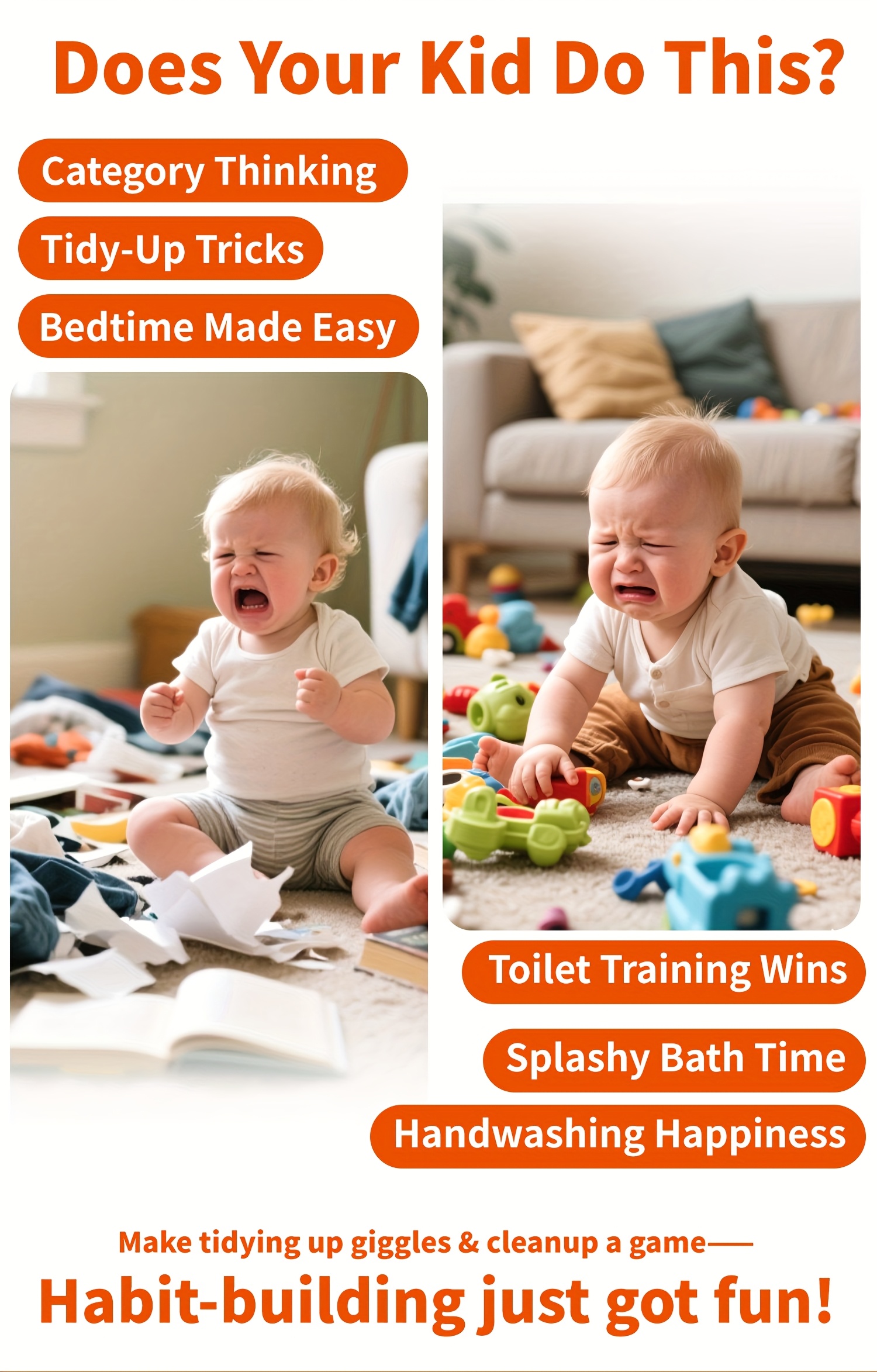 Bear's Tidy-up Time Children Book, Picture Book with Vibrant Bear illustrations, Interactive Book for Age 0-3, Lift-the-Flap Book, push, pull and slide, Good habit formation| Boost Reading Hobby| Spark Brain Thinking, Touch And Feel books, Busy book, Lift-the-Flap Book, Engaging learning books, Best Birthdays, Holiday Gifts, Ideal Travel and Bedtime Reading Resources, Preschool& Parent-Child Learning Activities