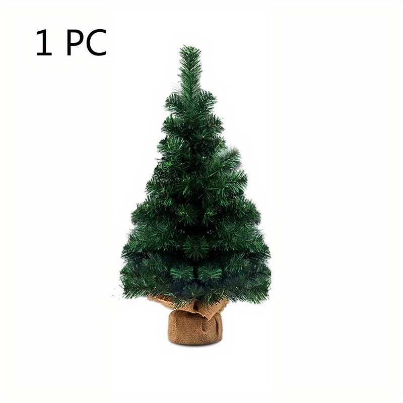 Image of 1pc Tabletop Artificial Mini Christmas Tree Includes Cloth Bag Base For Bedroom Table Desk Porch, Little Xmas Tree For Home Office Holiday Decor, Halloween Decor