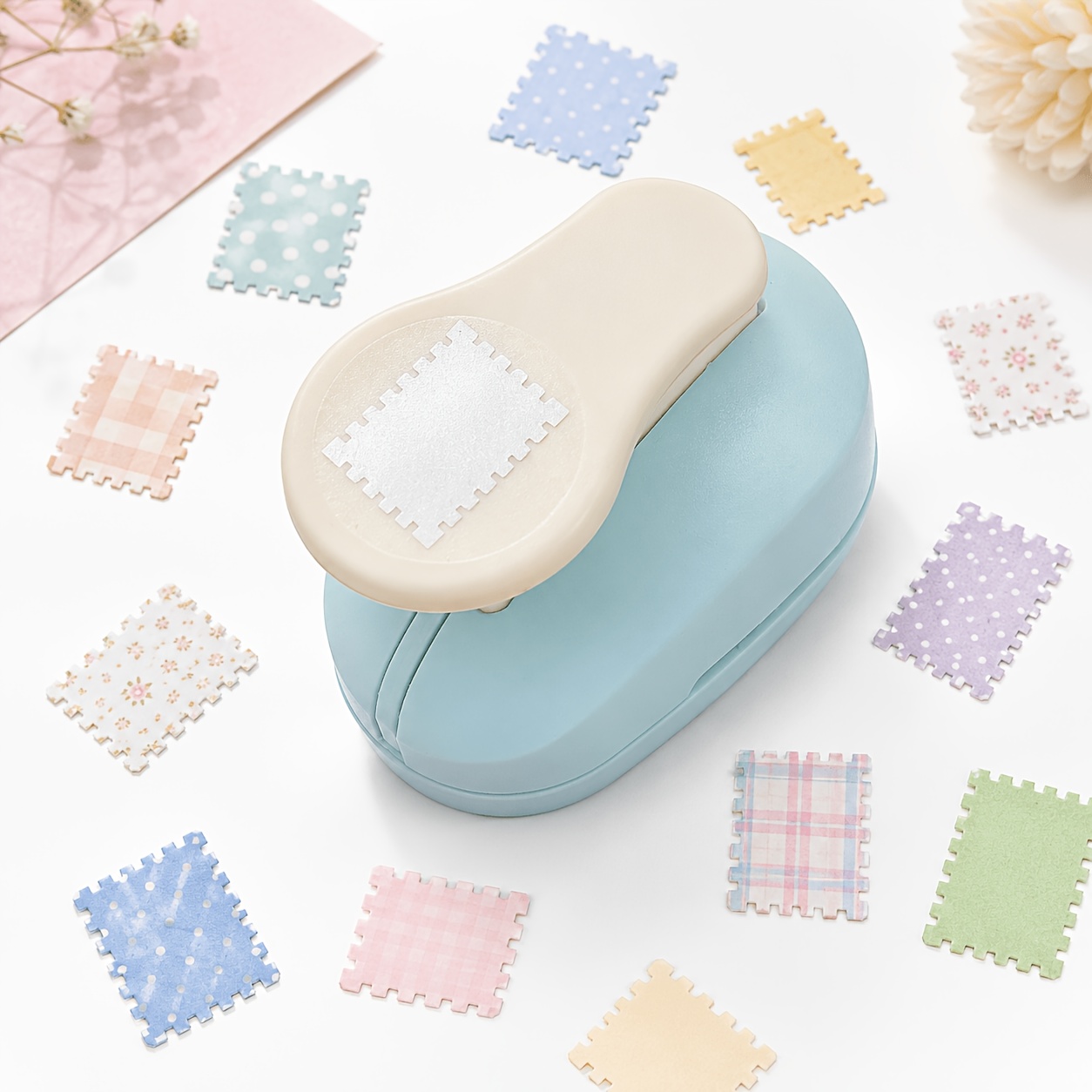 TEMU Mini Postage Stamp Paper Punch, Portable Decorative Craft Tool For Journals, Scrapbooking, Handmade Cards, Photo Albums, Tags And Gifts