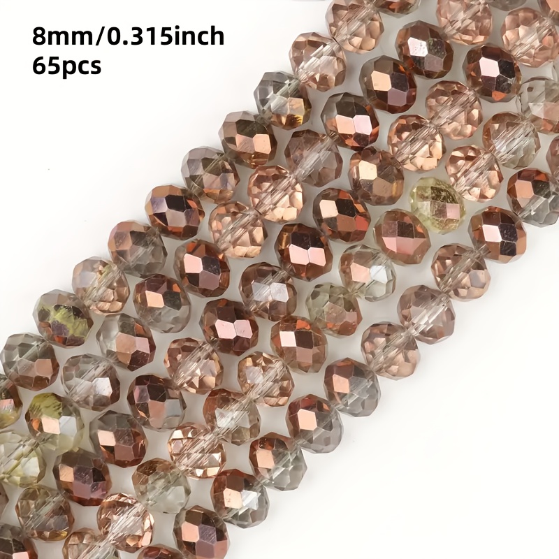 TEMU 4-8 mm Bruine Oostenrijkse Facetteerde Synthetische Glazen Kraal Armband Ketting Spacer Kralen Sieraden Maken Benodigdheden