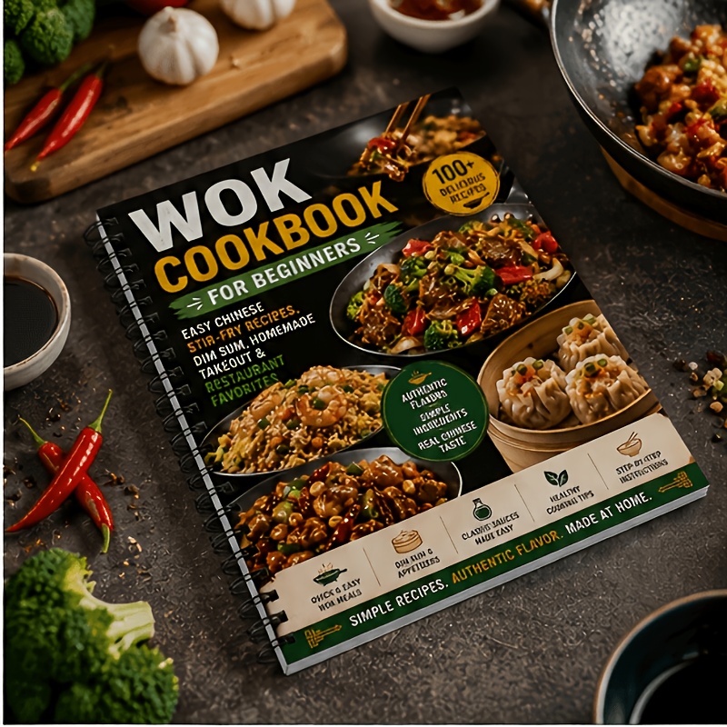 TEMU Wok Cookbook For Beginners | Easy Chinese Stir-fry Recipes, Dim Sum, Homemade Takeout & Restaurant Favorites