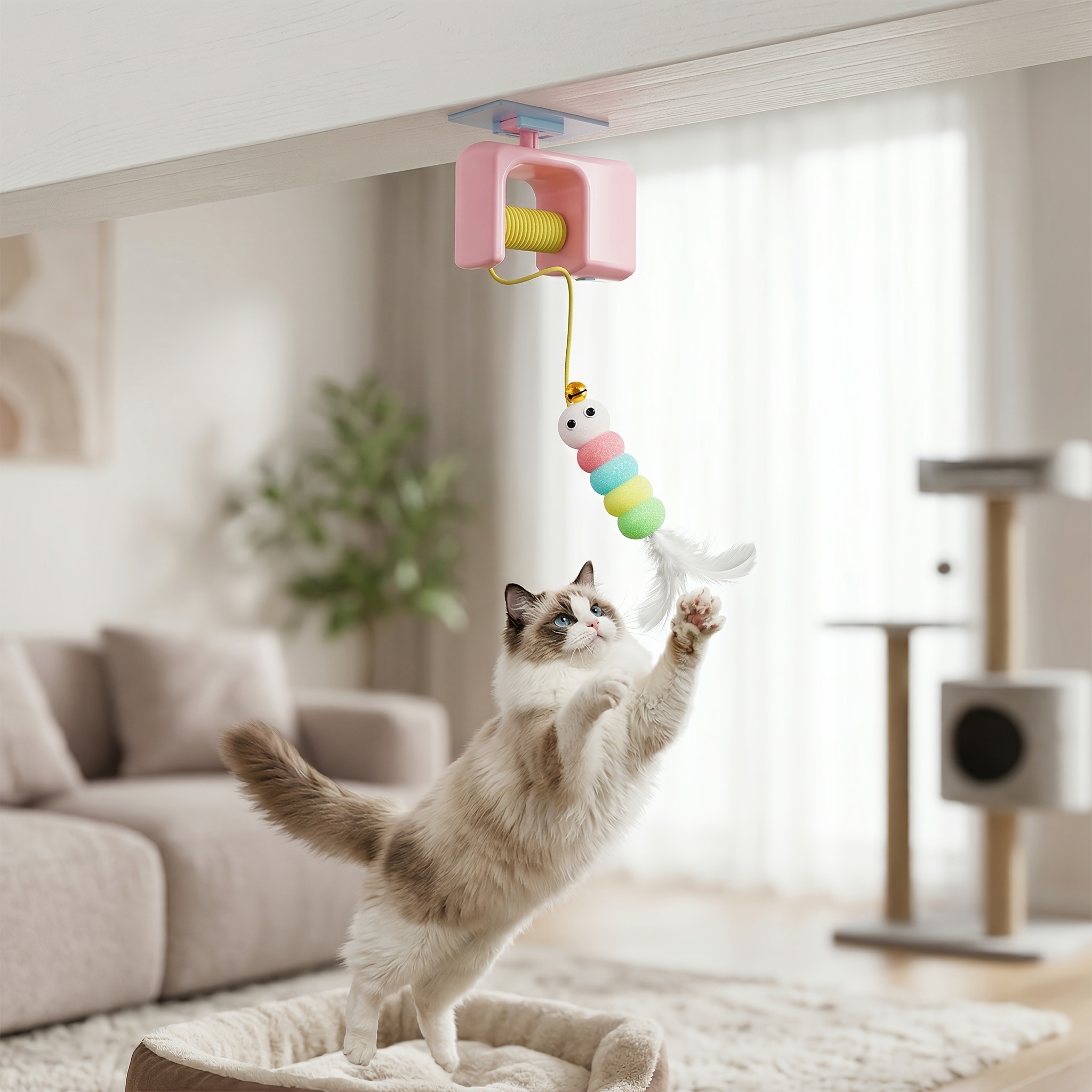 Automatic Swinging Door Toy with USB Charging for Cats