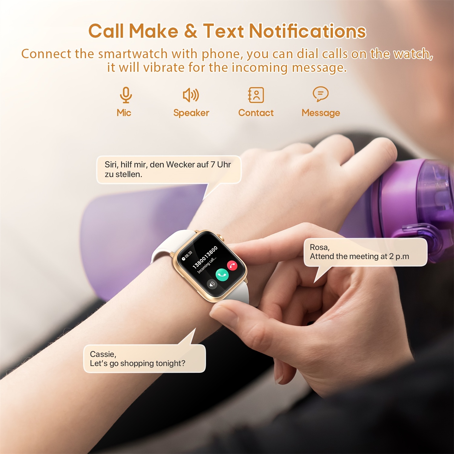 female smart watch gift answer make calls Temu