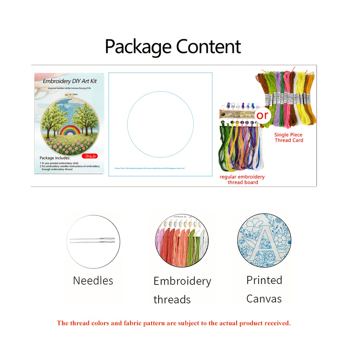 Rainbow Spring Handcraft Material Pack Embroidery Kit