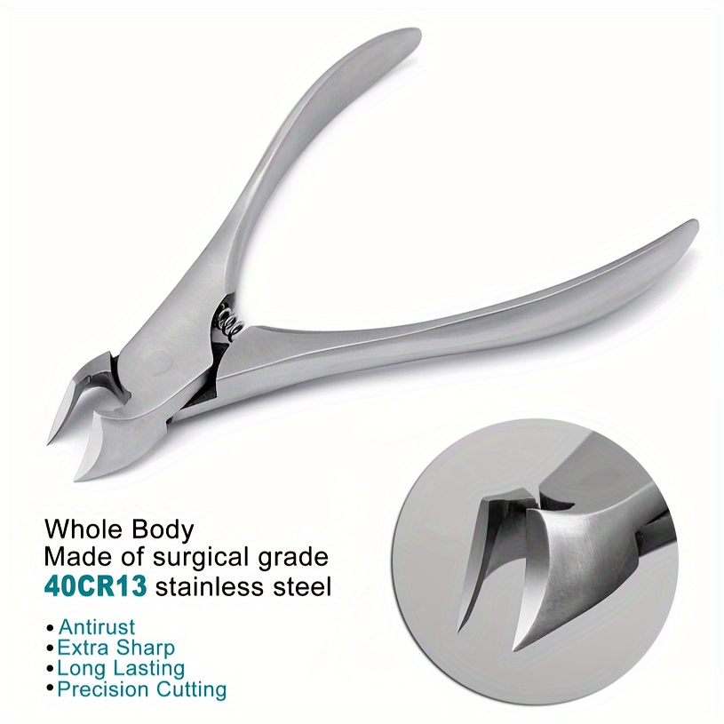 

Professional Podiatrist Toenail Clippers For Ingrown & Thick Nails, Stainless Steel, Precision Eagle Beak & Angled Tip Cutters With Non-slip Comfort Grip Handle