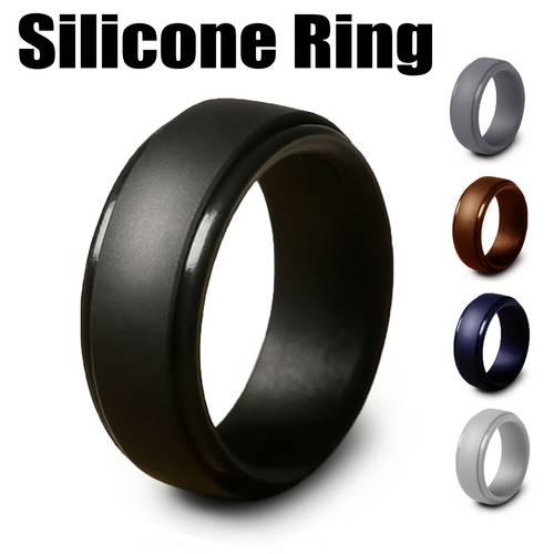 1pc comfortable gentleman silicone ring versatile male wedding ring suitable for running sports present for men on fathers day