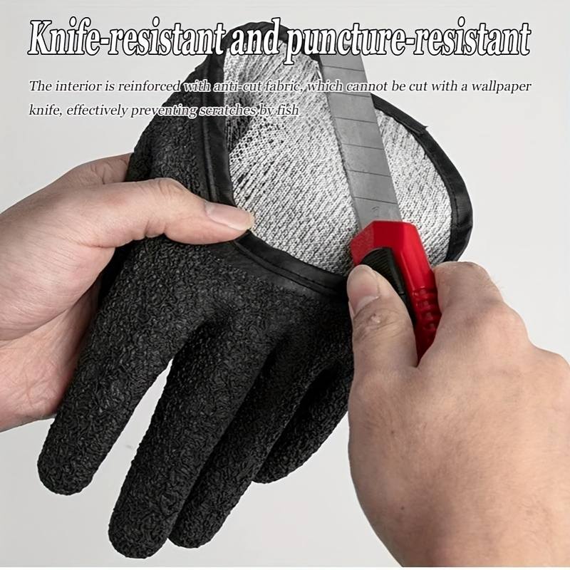 1pc Fishing Catching Glove With Release Clip, Antislip Hand