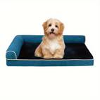 orthopedic dog bed medium dog bed with lining washable dog sofa bed pet bed for small medium and large dogs with removable cover and non slip bottom for crate pet sofa bed cushion cat bed dog mattress with pillow