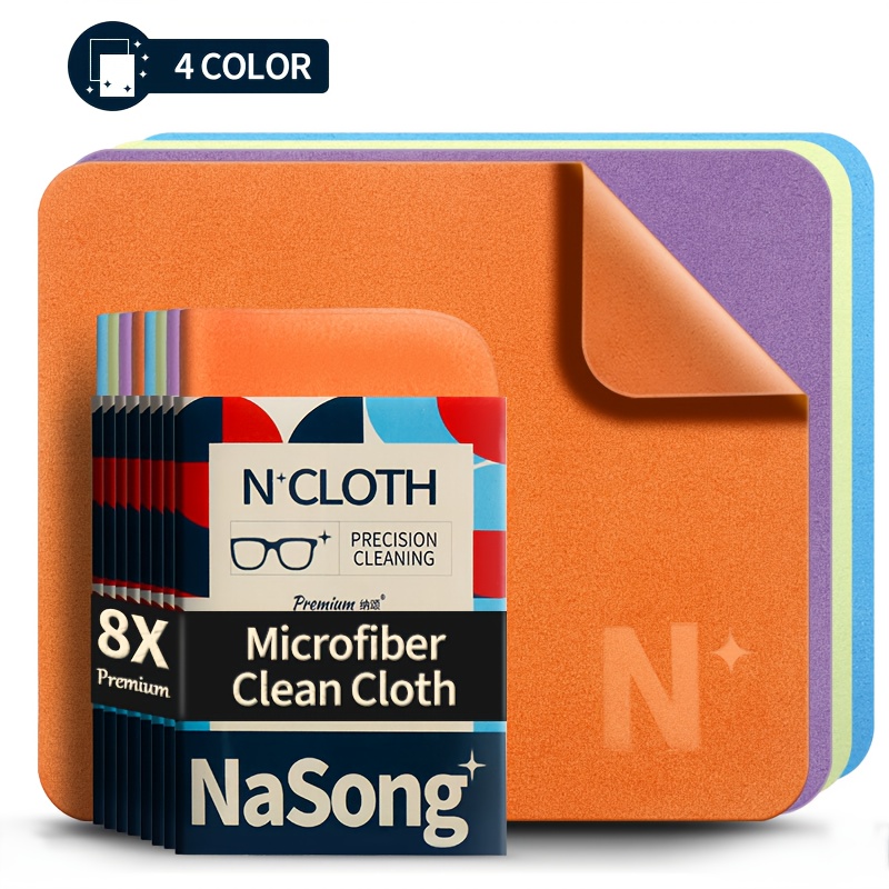 Premium Professional Cleaning Cloth Set For Glasses, Phone Screens, And Eyewear, Made Of Microfiber Suede
