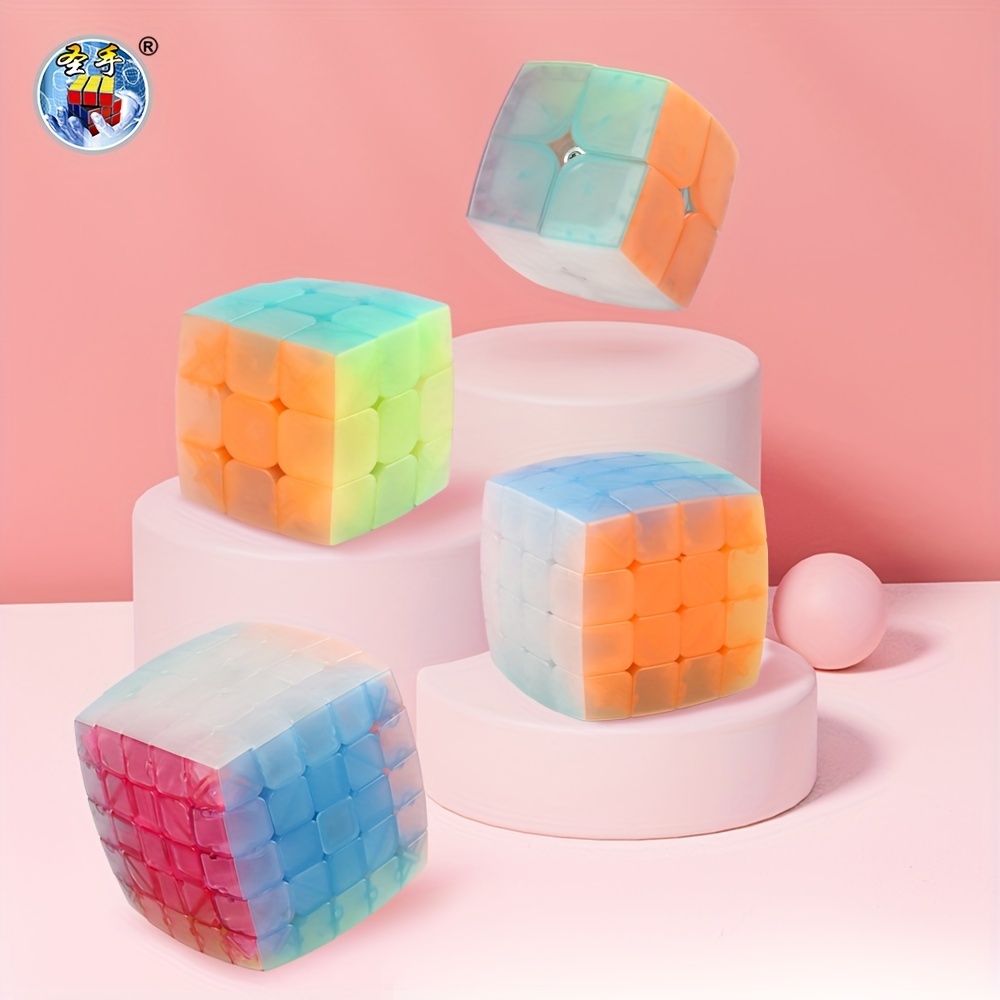 

Sengso Jelly Magic Cube Set - Smooth, Adjustable Tightness For Beginners | 2x2 To 5x5 Sizes | Educational Puzzle Toys For