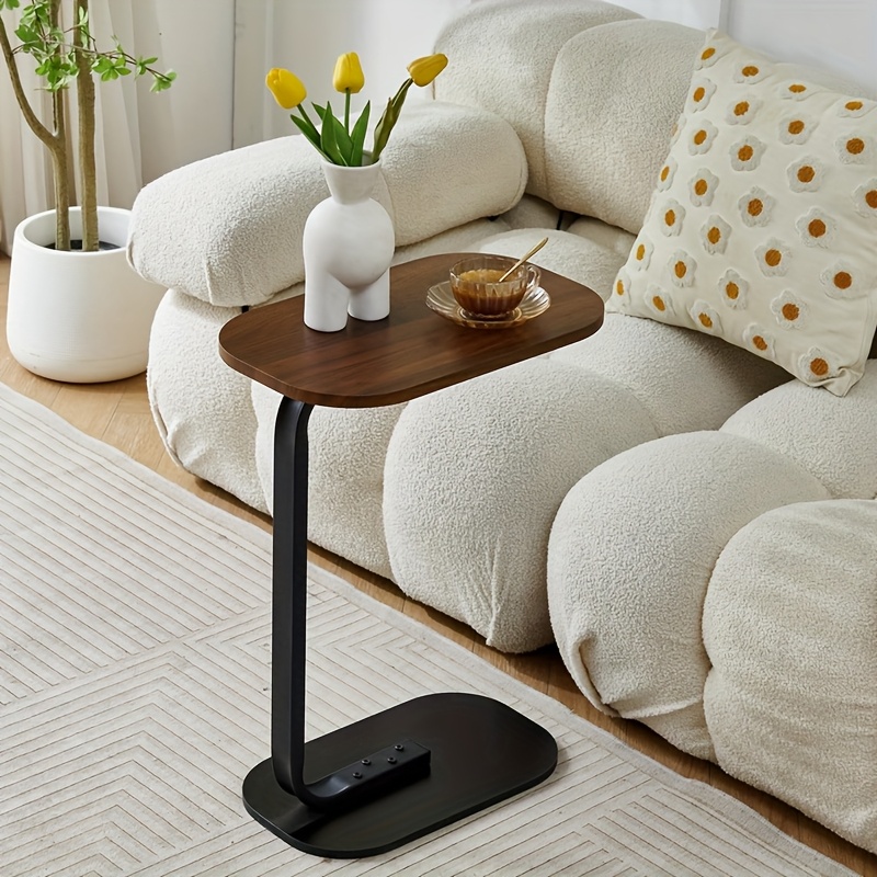 c shaped side table modern coffee table suitable for living room side table small side table corner bedside computer table bedside table storage rack for bedroom living room balcony movable small side table