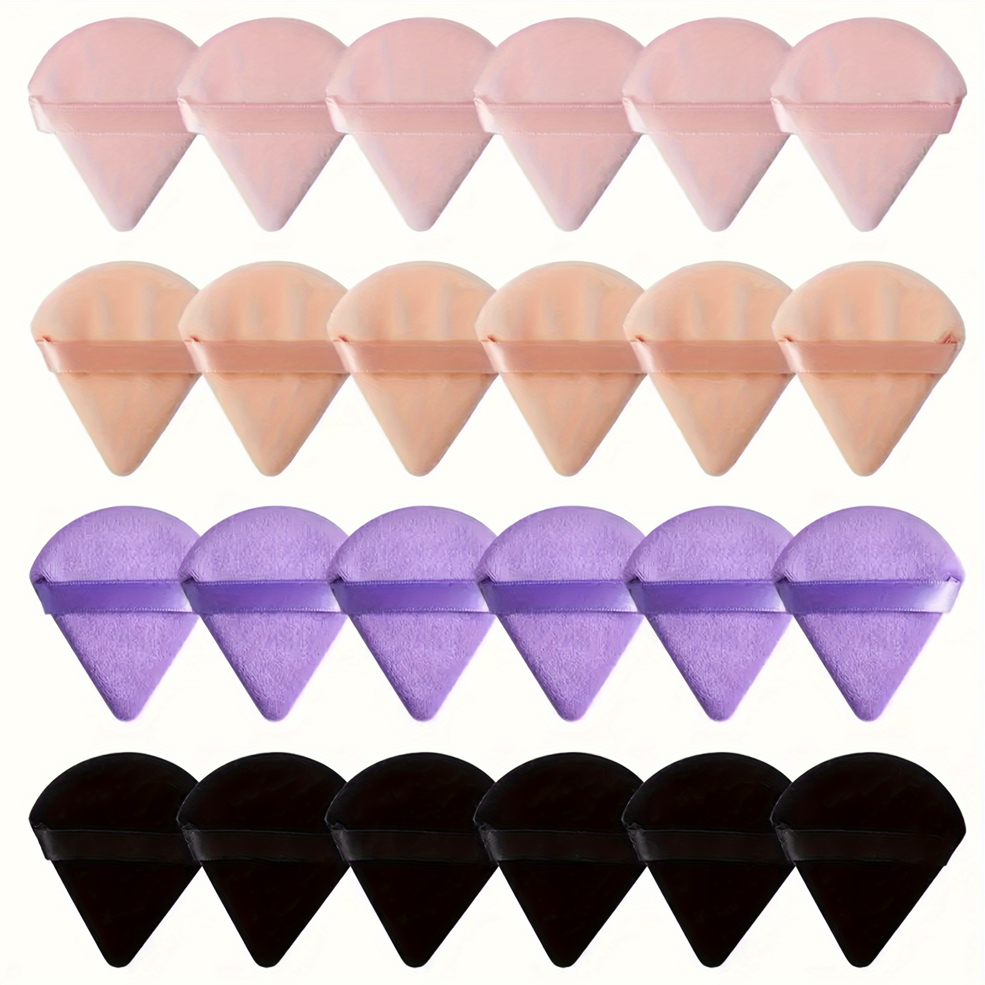 

24pcs Velvet Makeup Sponge Set - Washable, Fragrance- Blenders In Colors For & Bb Cream Application, Suitable For Types