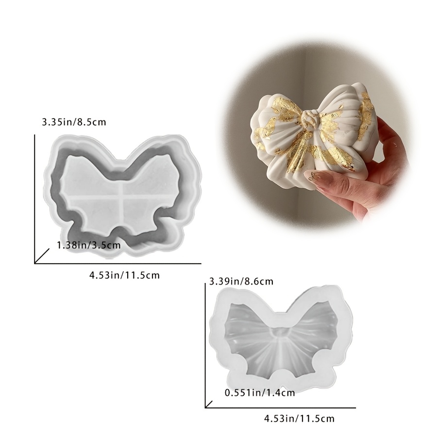 E-shop DIY Harzform Schleifen-Aufbewahrungsbox-Form für Zuhause, Valentinstag-Dekoration, Tisch, geeignet zum Herstellen Einreichen von Gips-Kerzen,