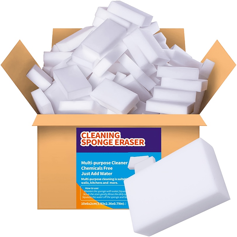magical cleaning sponge eraser pad a versatile household foam cleaner suitable for removing stains from bedrooms toilets kitchens glass   furniture bathrooms bathtubs sinks floors and walls
