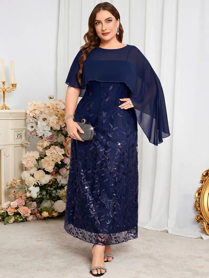plus size two piece club dresses Huresd Mother of The Bride Dress Two Piece Plus Size Formal Evening Party Dress with Lace Jacket Outfits Pink 4XL, Women's