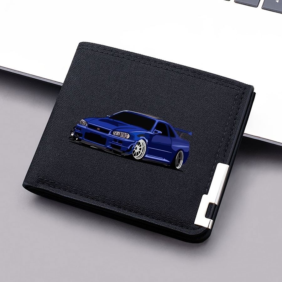 TEMU Men' Print Wallet - Foldable Ultra-thin Business Wallet, , Lightweight, With Multiple Card Slots, Suitable For Casual And Formal Occasions