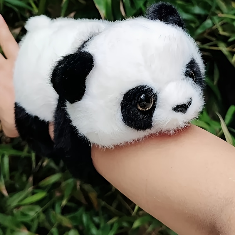 1pc Cute Panda Plush Bracelet - Soft Stuffed Animal Wristband, Black and White Fantasy  , Unique Birthday Gift for Girlfriend or Reptile Lovers, High-Quality  , Fashion Accessory |   Detailed Adorable Plush Toy