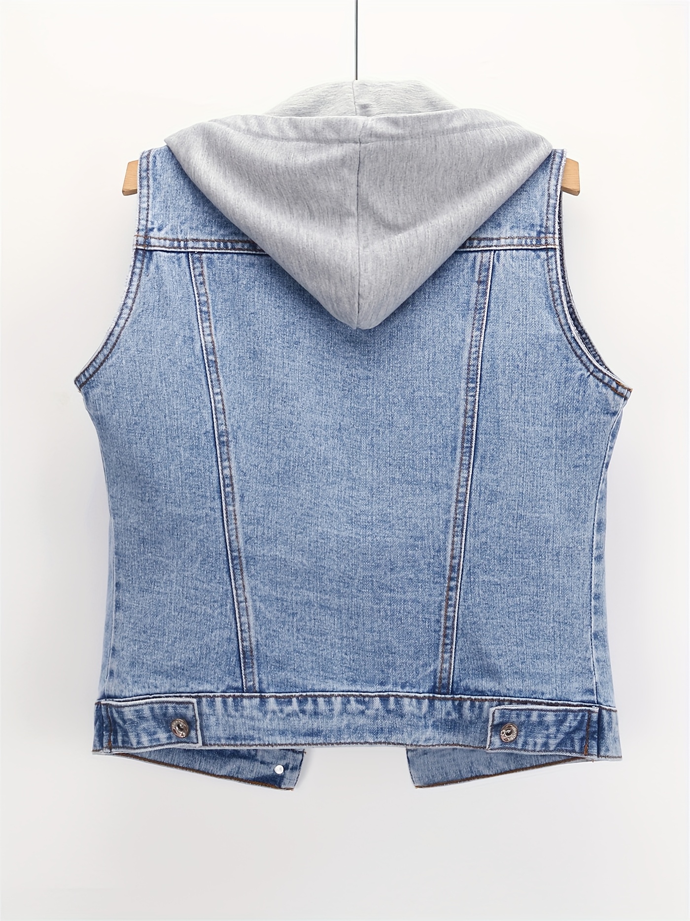 s spring summer sleeveless hooded jacket like casual short Temu