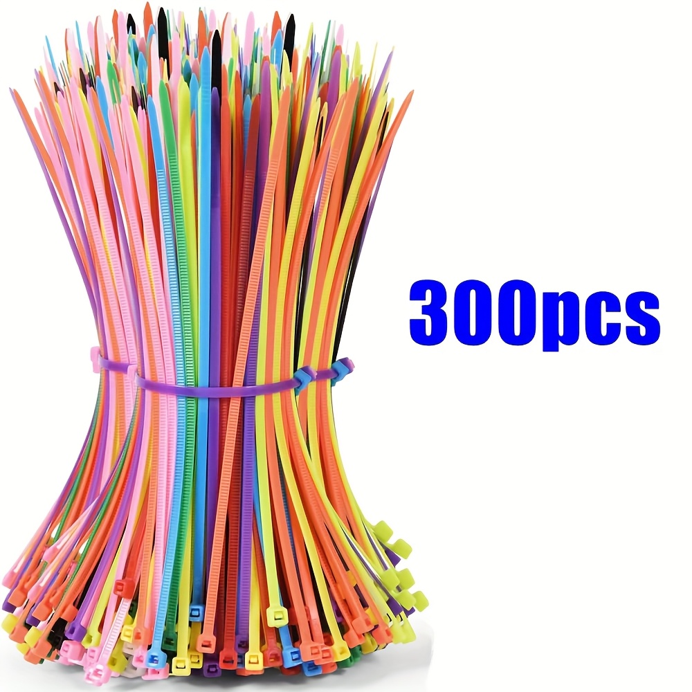 TEMU de cable con cierre de color aleatorio, coloridas, de 4 pulgadas, de cable de nailon autoblocantes, perfectas para el hogar, jardín, garaje y