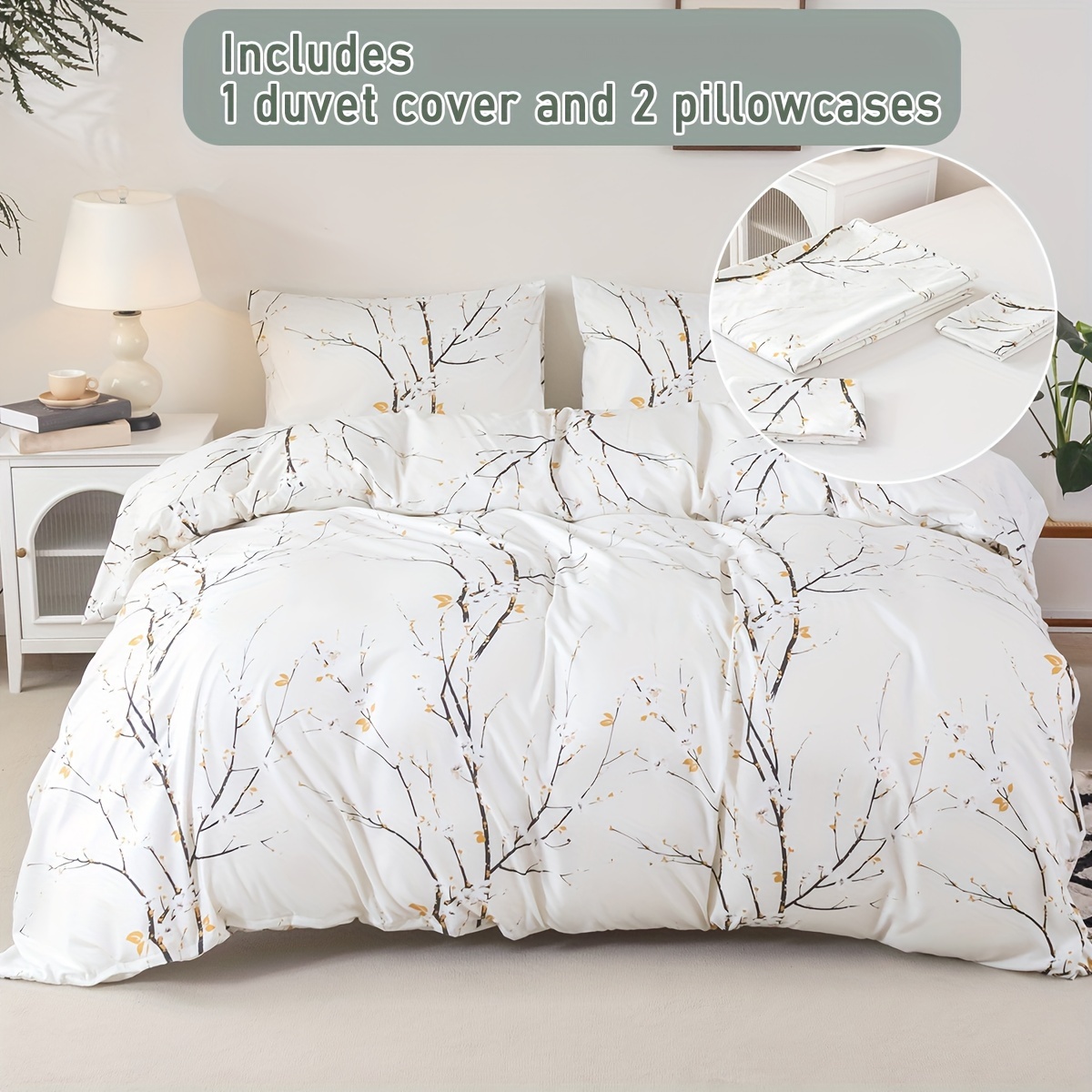 Duvet Cover Set (1*duvet Cover + 1/2*pillowcase Without Temu Kuwait