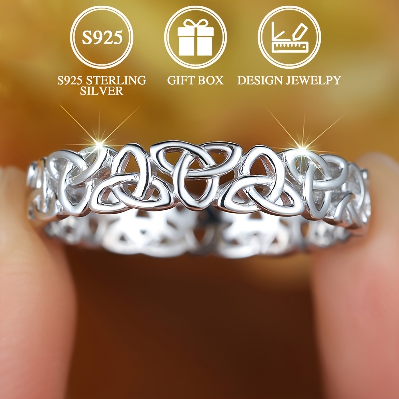 

1 S925 Sterling Knot Ring Simple Knot Ring Is Suitable For Party Banquet Wear 1.8g