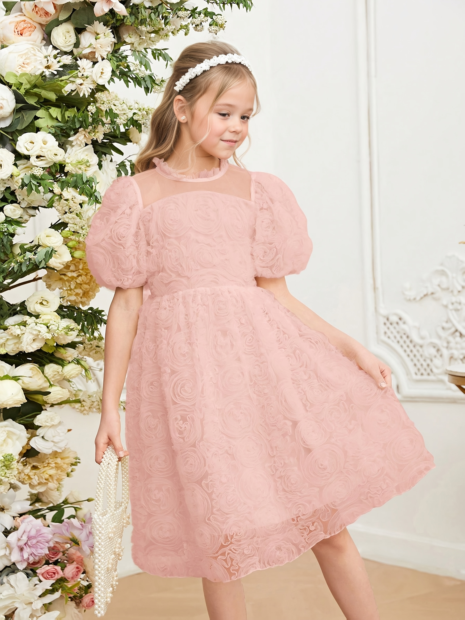 open lace back dress Galvis Mini Dress Pink
