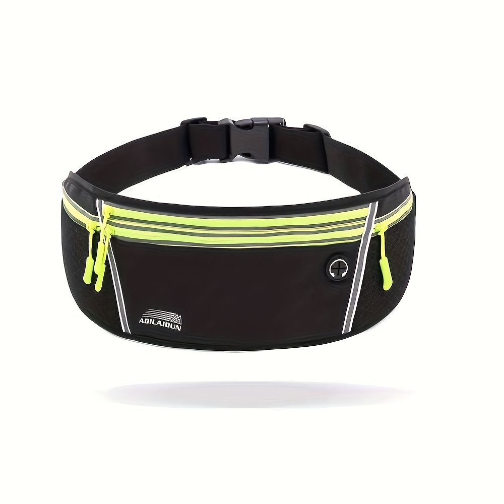 TEMU Slim Running Belt Fanny Pack, Waist Bag For Hiking, Cycling, And Workouts, Reflective Jogging Pouch, Travel Holder For Money And Phone, Additions For Running Gear