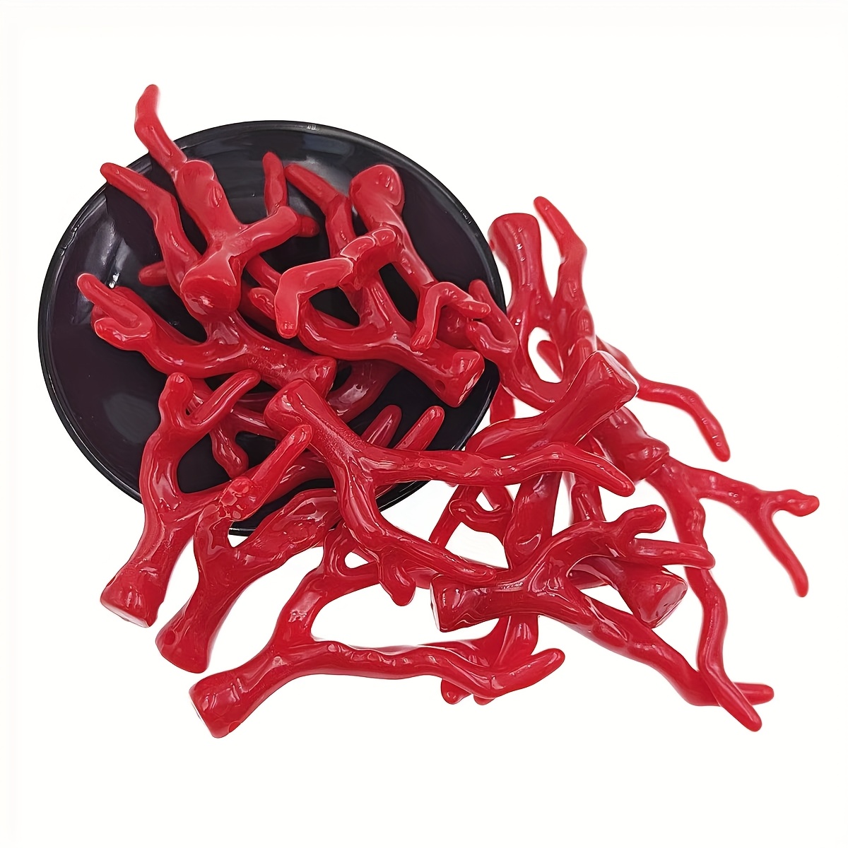 Image of 8pcs Acrylic Spring Minimalist Dragon Horn Tree Branch Beads - Making, Handcrafts & Bracelet Design - Ideal For Craft Accessories And Fashion Projects Beads & Bead Assortments