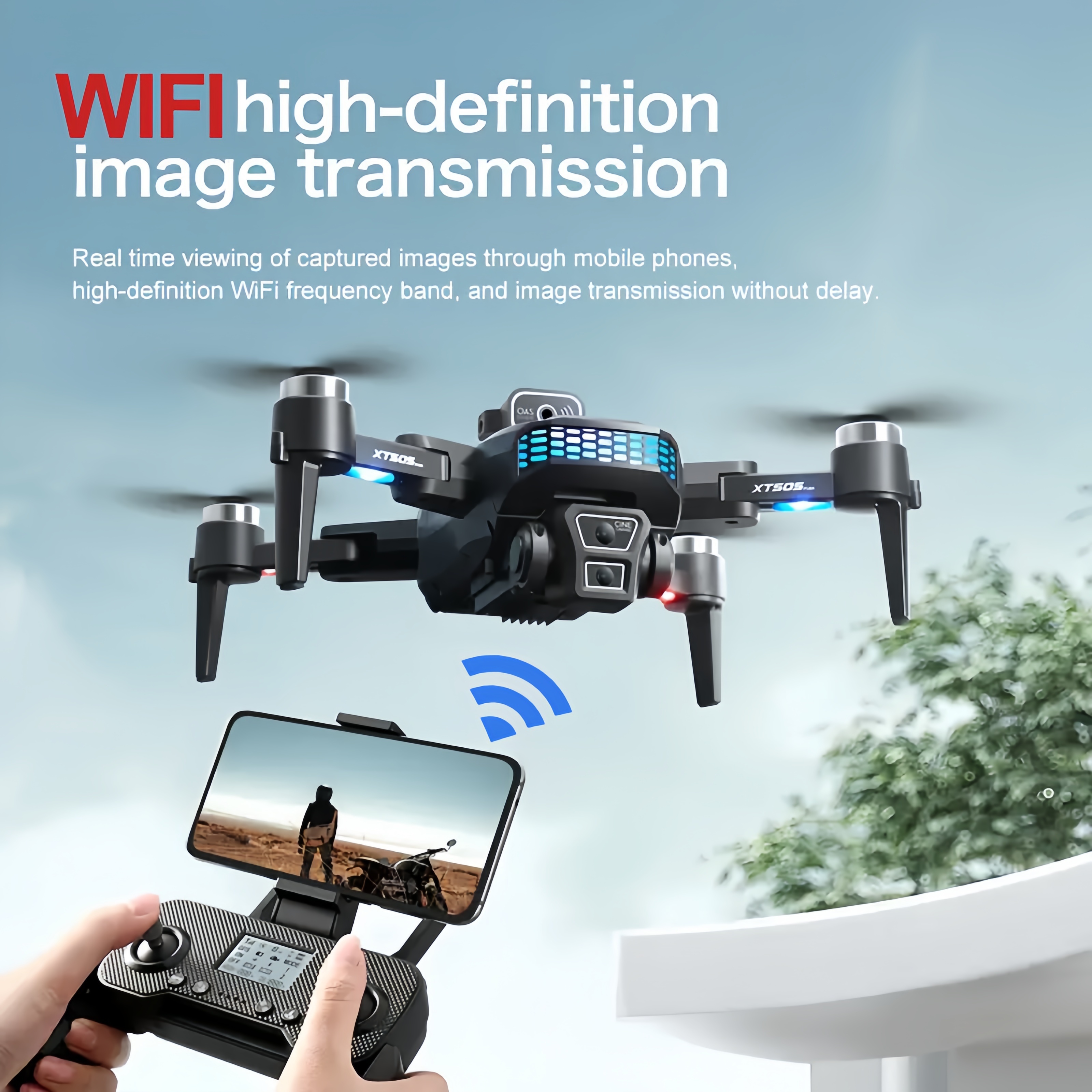 [4K GPS Drone with Brushless Motor] 4K HD GPS Drone with Brushless Motor - Foldable Structure, Smart Obstacle Avoidance, One-Axis Gimbal, WiFi Enabled, Ideal for Beginners - Includes 3 Batteries, Perfect Gift, Outdoor Flying Toy | Vibrant Green Accents details 3