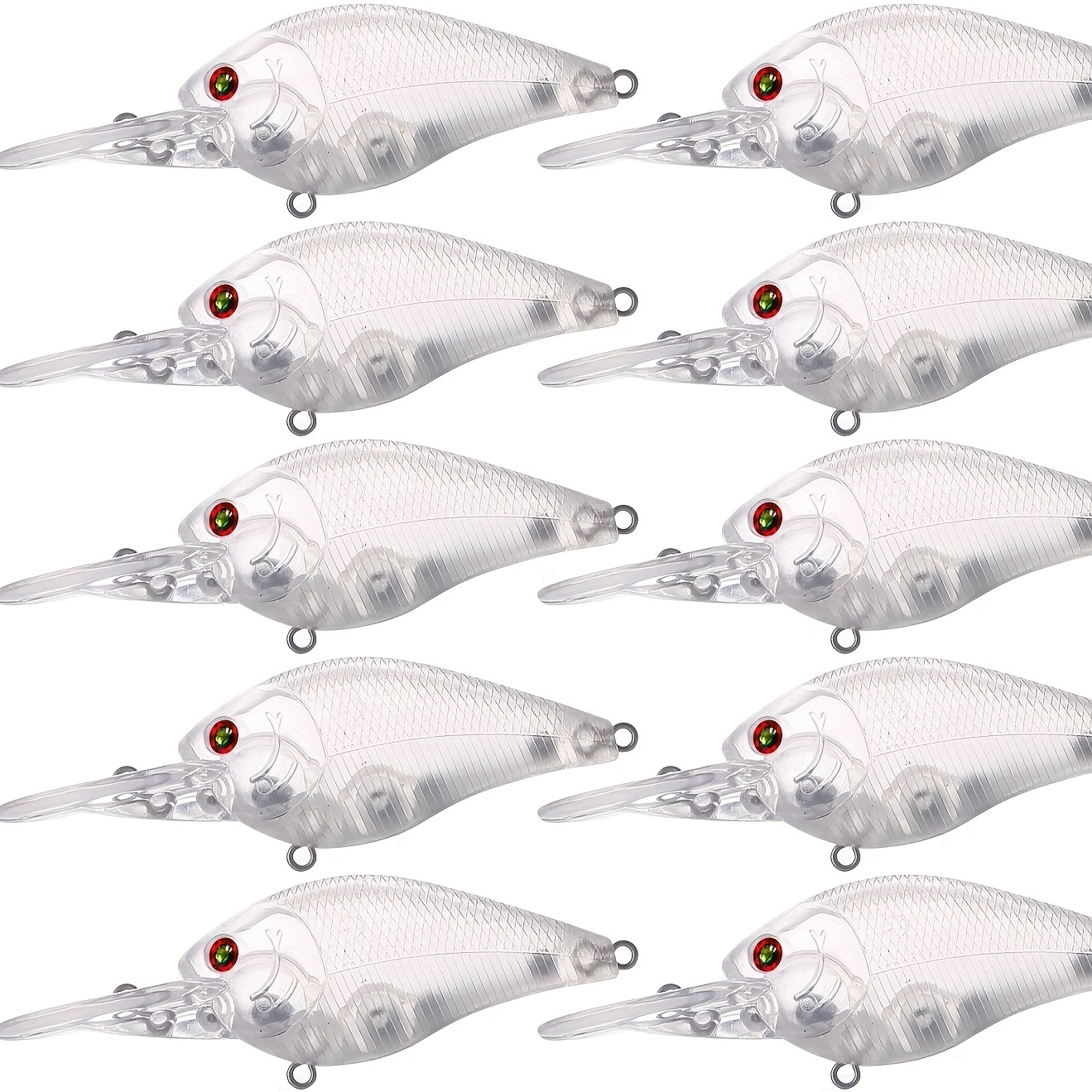 

25pcs Fishing Crankbait Blanks, Unpainted Fishing Lures Blank Minnow Crankbaits Hard Bait Bodies Set 9cm 10.9g