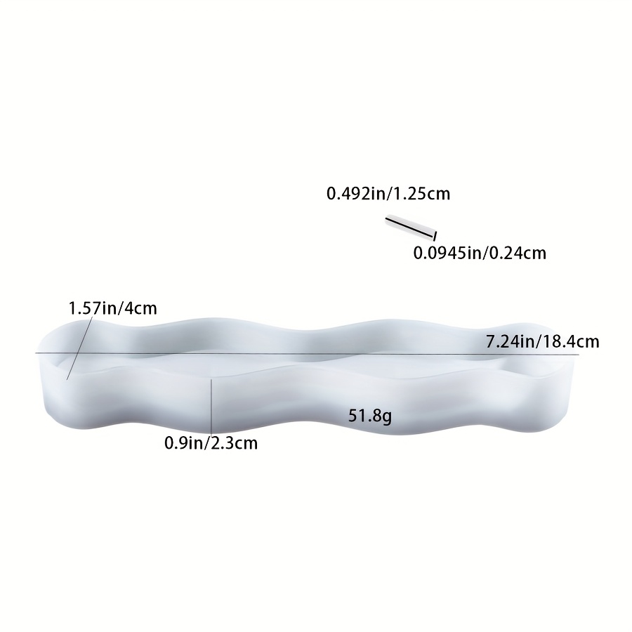 Resin Mold Wave Dropping Glue Mold Zen Lying Incense Stick Holder Candle Holder Ornament Silicone Mold