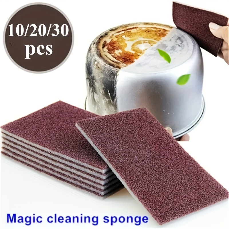 

10pcs Magic Sponge Cleaner, Multi- Polyester Scouring Pads, For Kitchen, Dishware & Household Stain Removal
