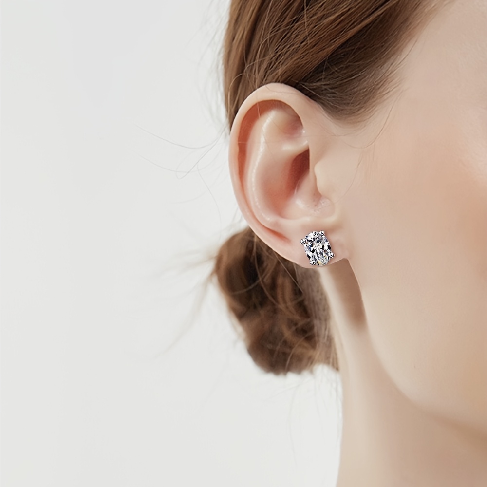 pigeon egg 0 5 carat moissanite earrings 925 sterling silvery hypoallergenic earrings jewelry gifts for men and women valentines day gifts christmas gifts Product details 4