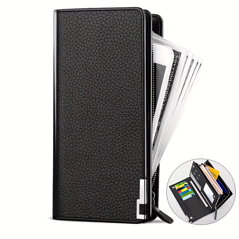 

1pc Men's Long Wallet With Multiple Card Slots, Large Capacity Multi-functional Small Clutch Bag