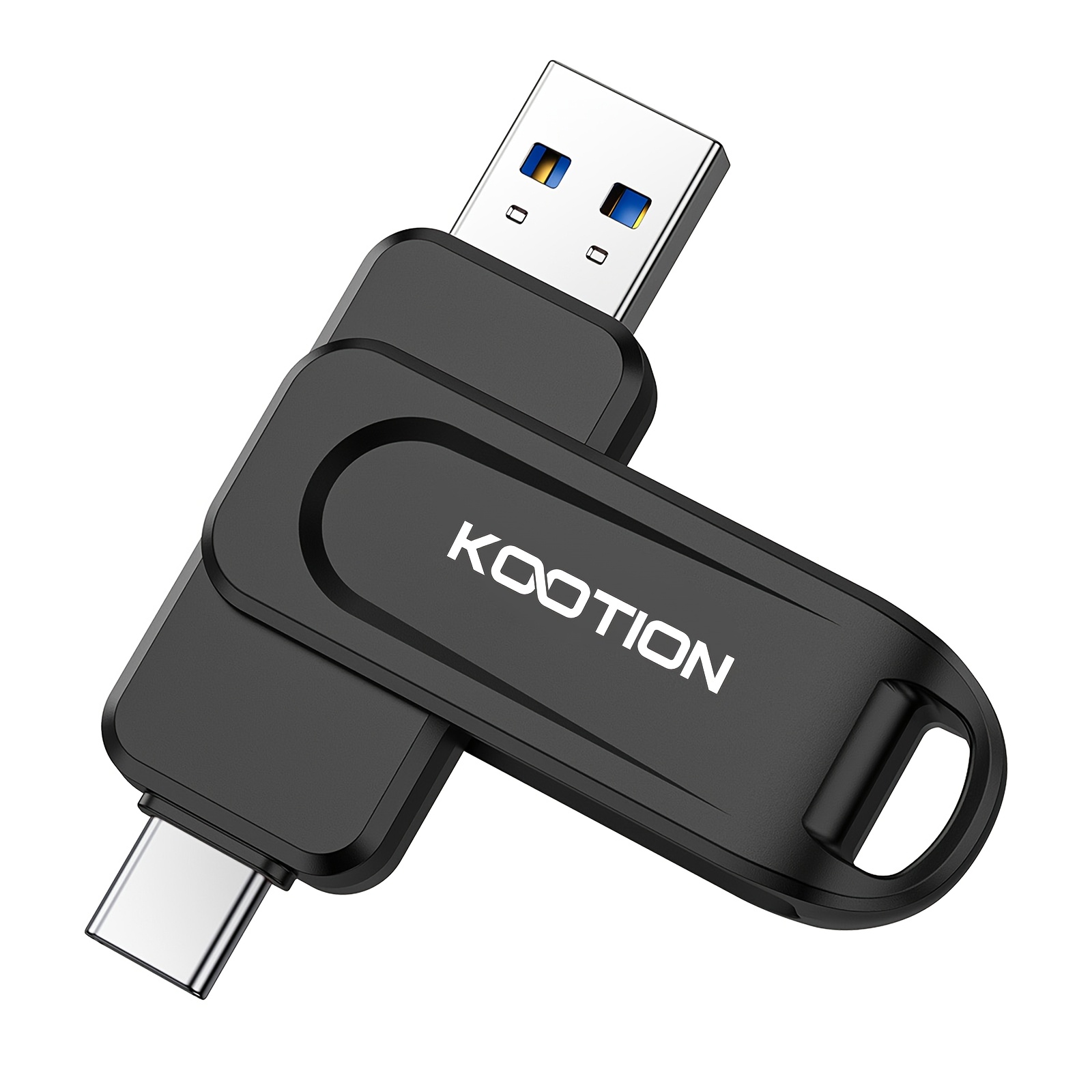Image of Kootion Dual 256gb 128gb 64gb 32gb Flash Drive Usb-a & Type-c 3.0 / Usb Drive 256gb 128gb 64gb 32gb For Smartphone Tablet 15/16 Car Game Console, Black