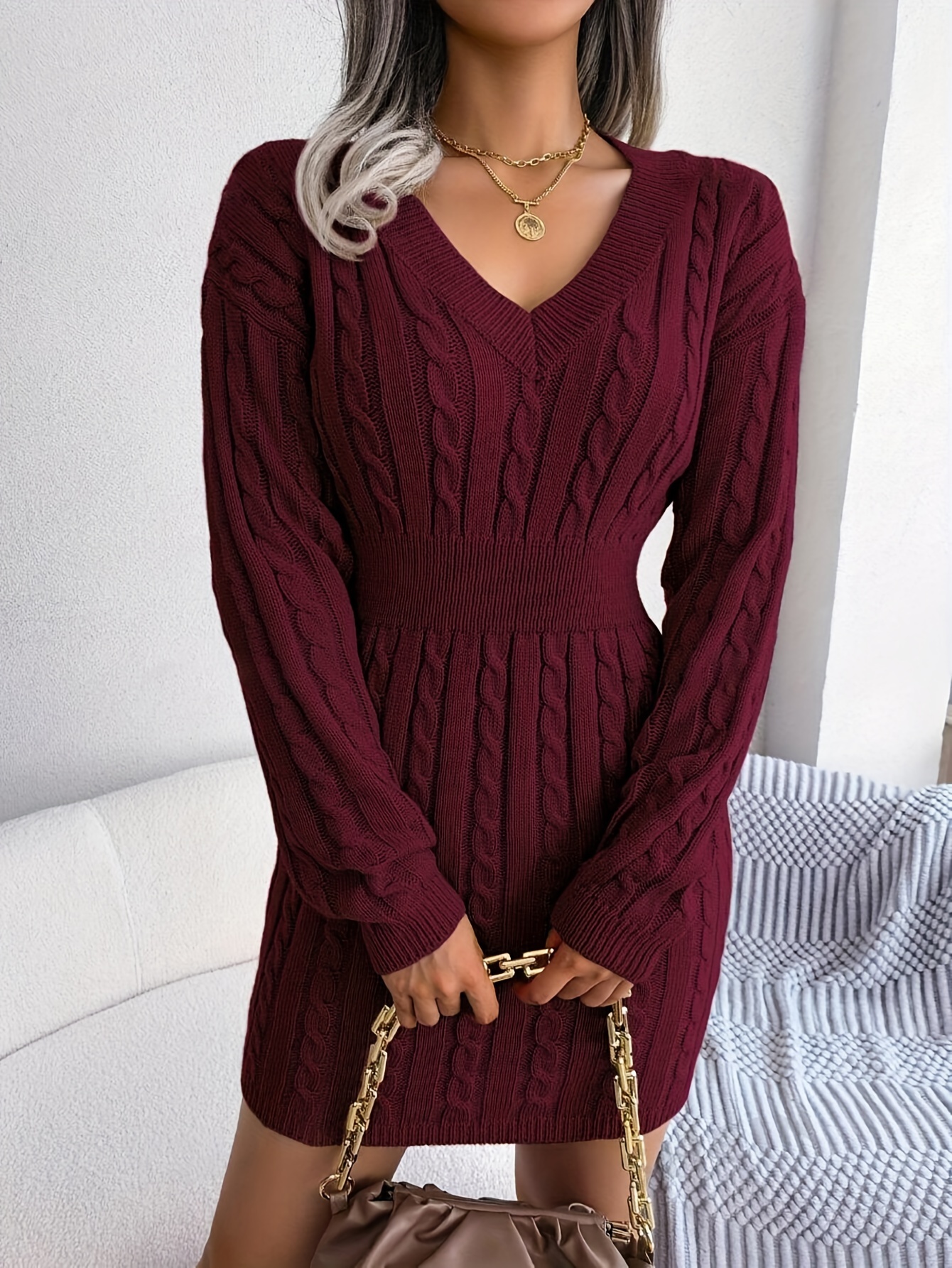Elegant sweater dress